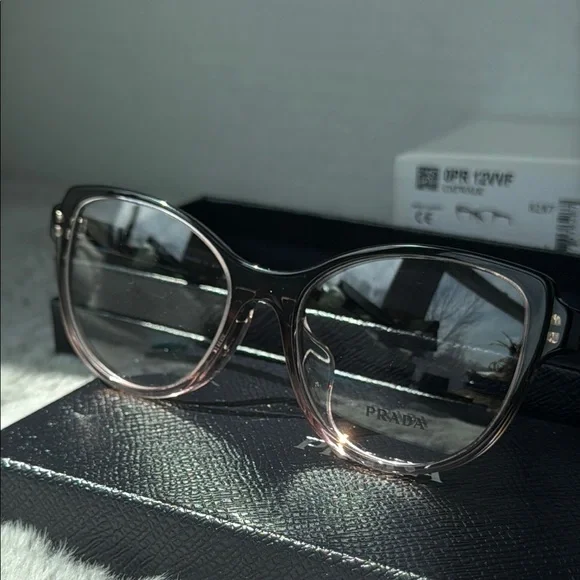 Prada Catwalk Glasses in Black and Pink